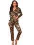Women's Print Pajama Set Long Sleeve Tops And Pants Loungewear Sleepwear - ROUTINE FASHION