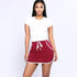 Elastic waist stripe stitching mini skirt - ROUTINE FASHION