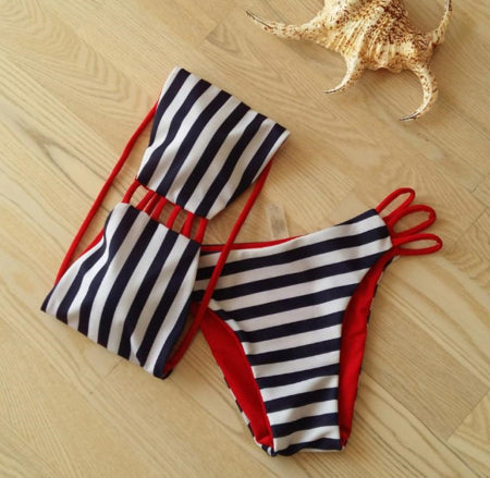 European and American bikini split swimsuit print swimsuit women - ROUTINE FASHION