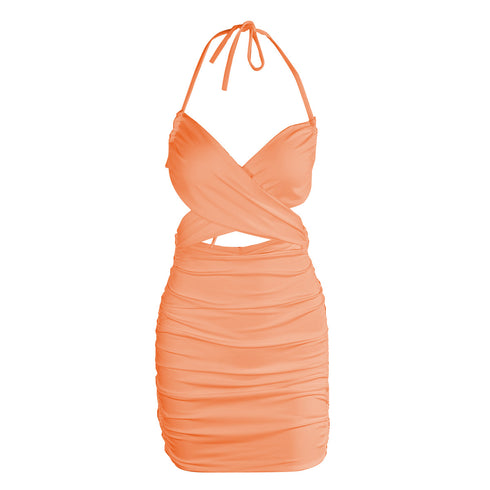 Halter lace wrap hip skirt - ROUTINE FASHION