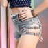 High waist denim shorts - ROUTINE FASHION