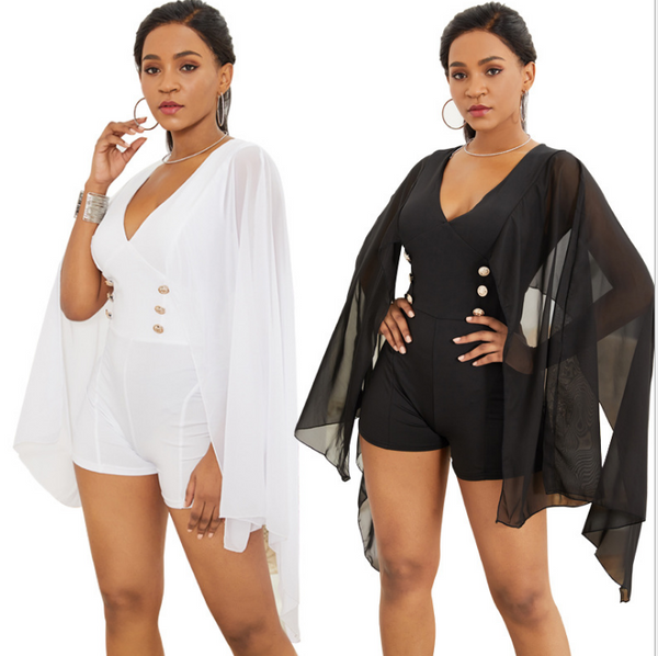 V-neck jumpsuit - ROUTINE FASHION