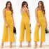 Sexy suspenders wrapped chest zipper jumpsuit women - ROUTINE FASHION