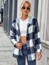 Women Cardigan Women's Plaid Woolen Coat - ROUTINE FASHION