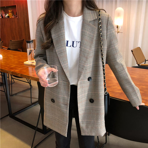 Plaid ladies blazer - ROUTINE FASHION