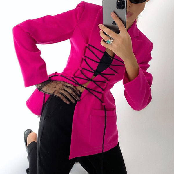 Long sleeve bandage Blazer - ROUTINE FASHION