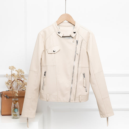 Women's leather short jacket - ROUTINE FASHION