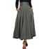High Waist Pleated Belted Maxi Skirt S-XXL - ROUTINE FASHION