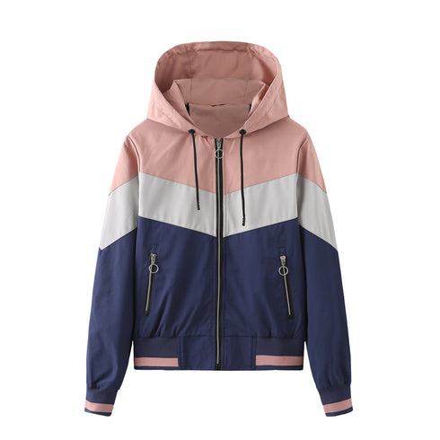 Ladies Thin Windbreaker Hooded Jacket Women Outdoor Raincoat - ROUTINE FASHION