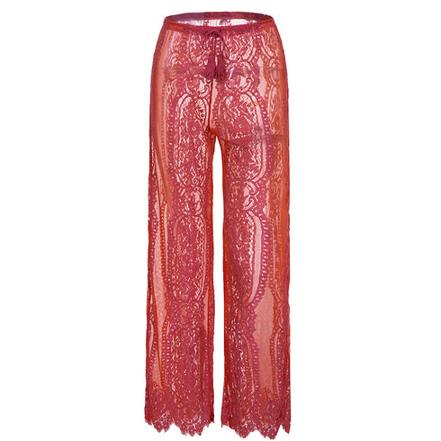 Lace perspective trousers women lace - ROUTINE FASHION