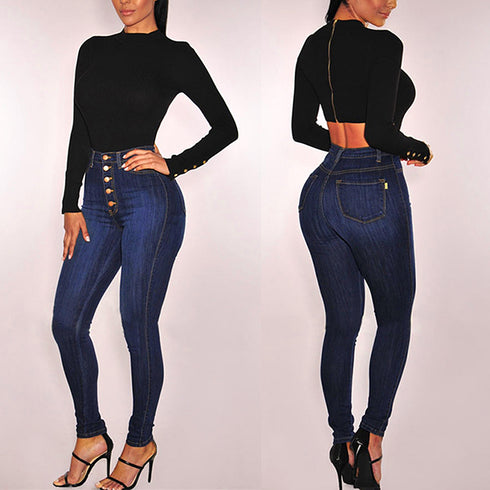 Autumn high selling ladies jeans waist sexy female skinny jean - ROUTINE FASHION