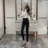 High waist jeans slim skinny cropped pencil pants - ROUTINE FASHION