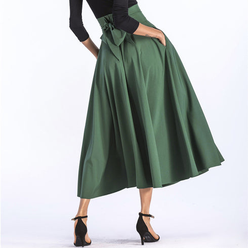 Long skirt A-line skirt - ROUTINE FASHION