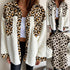 Ladies Fleece Jacket Leopard Print Plush - ROUTINE FASHION