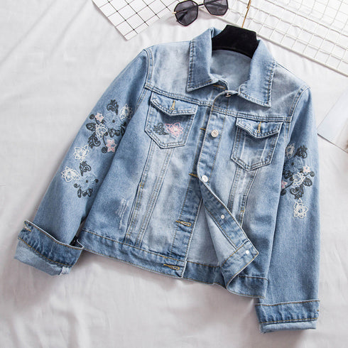 Embroidered denim jacket - ROUTINE FASHION