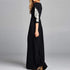 Round Neck Long Sleeve Lace Waist Maxi Skirt - ROUTINE FASHION