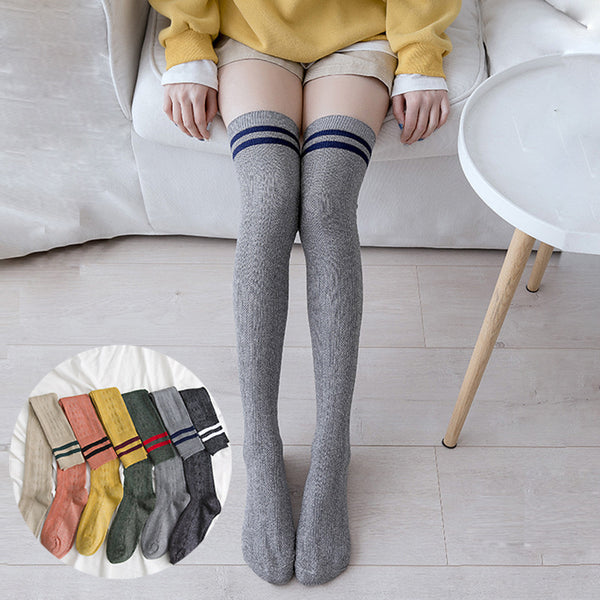Over the knee socks women high tube thigh socks - ROUTINE FASHION
