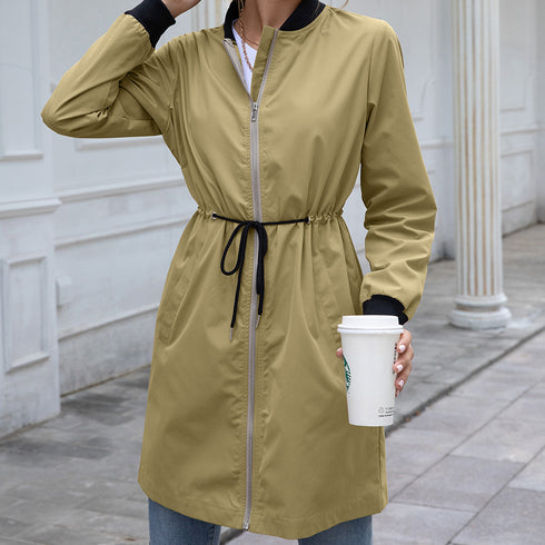 Long hooded waist trench coat - ROUTINE FASHION
