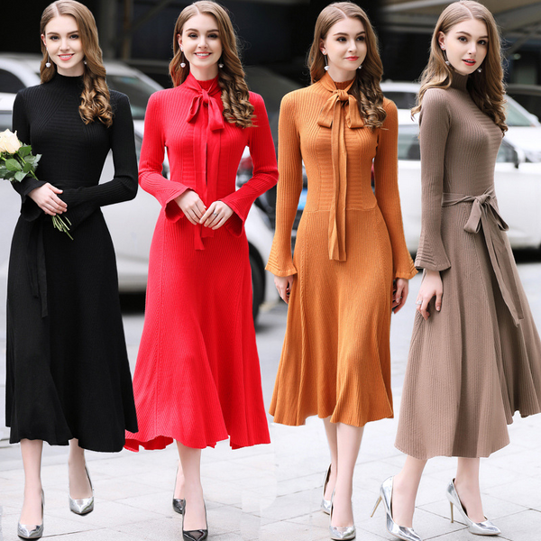 Big swing knitted dress - ROUTINE FASHION