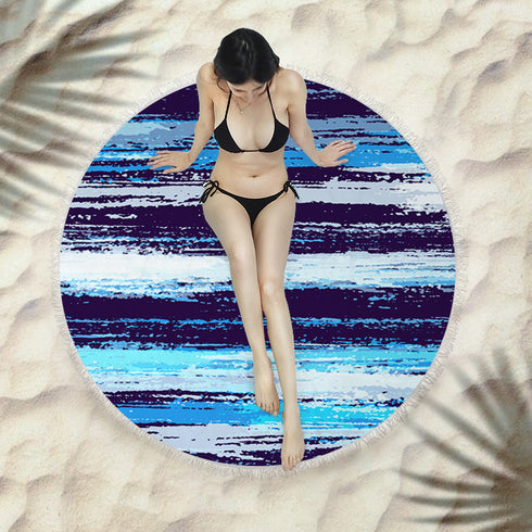 Fringed beach towel round bath towel beach towel - ROUTINE FASHION