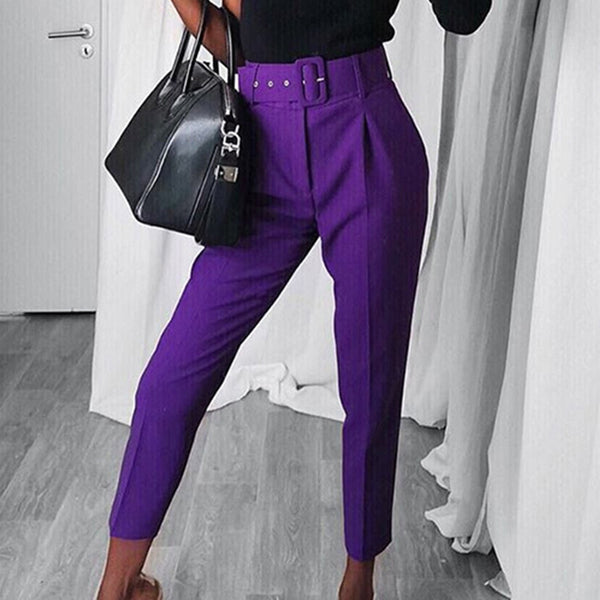 European and American women assembling belt pants trousers - ROUTINE FASHION