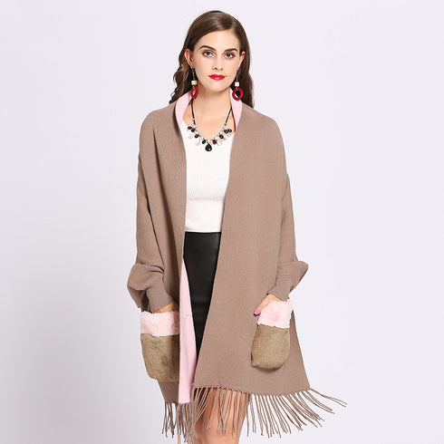 Women's knitted Cape - ROUTINE FASHION