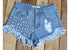 Denim high waist shorts - ROUTINE FASHION