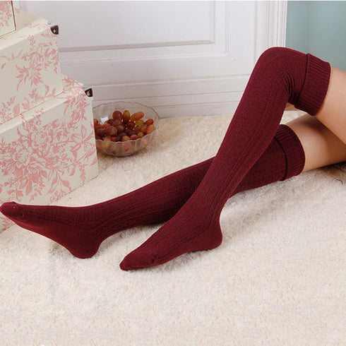 Long knee stockings high tube stockings Japanese women's socks stacked stockings thigh socks - ROUTINE FASHION