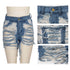 Washed frayed stretch denim shorts - ROUTINE FASHION