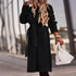 Solid color belt classic long Nizi coat coat - ROUTINE FASHION