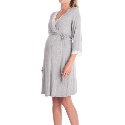 Pregnant Women Nightdress Maternity Sleepwear - ROUTINE FASHION