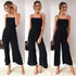 Sexy suspenders wrapped chest zipper jumpsuit women - ROUTINE FASHION