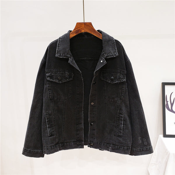 Women's embroidered denim jacket - ROUTINE FASHION