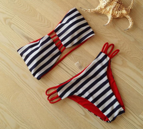 European and American bikini split swimsuit print swimsuit women - ROUTINE FASHION