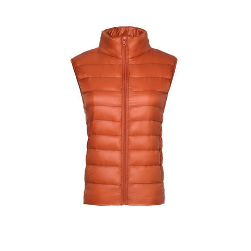 Stand-up Collar Lightweight Down Jacket Women's Vest - ROUTINE FASHION