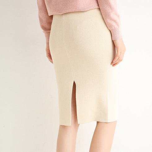 Knitted skirt wrap hip skirt - ROUTINE FASHION