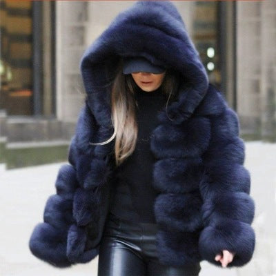 Women Luxury Winter Warm Fluffy Faux Fur Short Coat Jacket - ROUTINE FASHION