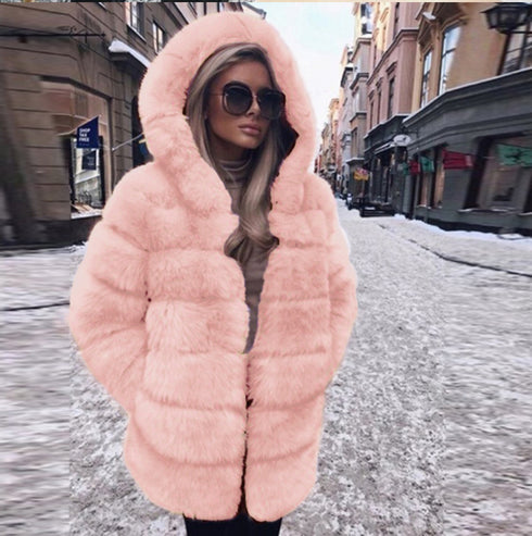 Women Luxury Winter Warm Fluffy Faux Fur Short Coat Jacket - ROUTINE FASHION
