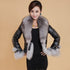Best-selling Autumn  Winter Jacket Woman Fur Coat Fashion  Fox Fur Collar Women Coat Slim Short PU Leather Coat - ROUTINE FASHION
