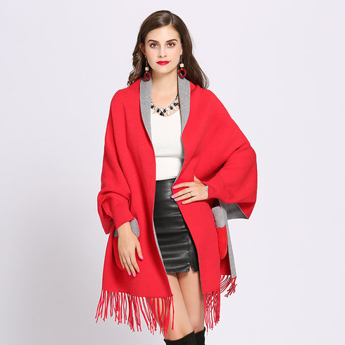 Women's knitted Cape - ROUTINE FASHION