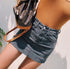 Women's split denim skirt pants - ROUTINE FASHION