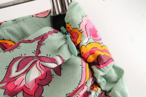 Printed pleated mini skirt - ROUTINE FASHION