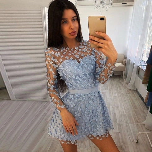 Lace Party Dress Dress - ROUTINE FASHION