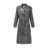 Stripes double-breasted trench coat British slim waist trench coat - ROUTINE FASHION