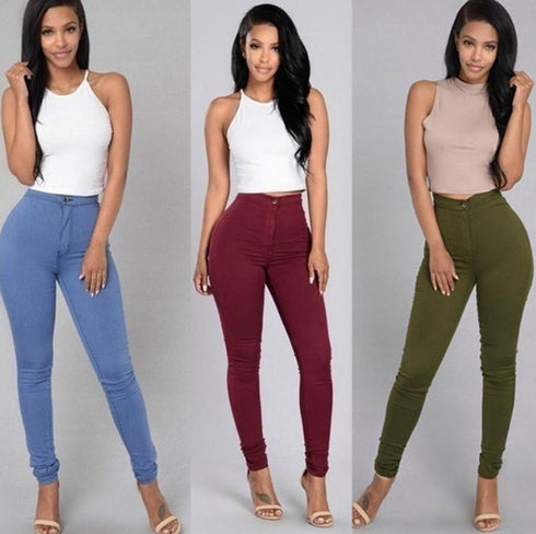 Ladies fashion slim casual stretch skinny jeans - ROUTINE FASHION