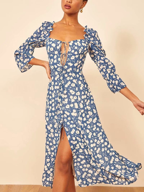 Vintage print maxi dress - ROUTINE FASHION