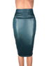Newly Women High Waist Faux Leather Pencil Skirt Bodycon Skirt Solid Sexy OL Office Skirts - ROUTINE FASHION