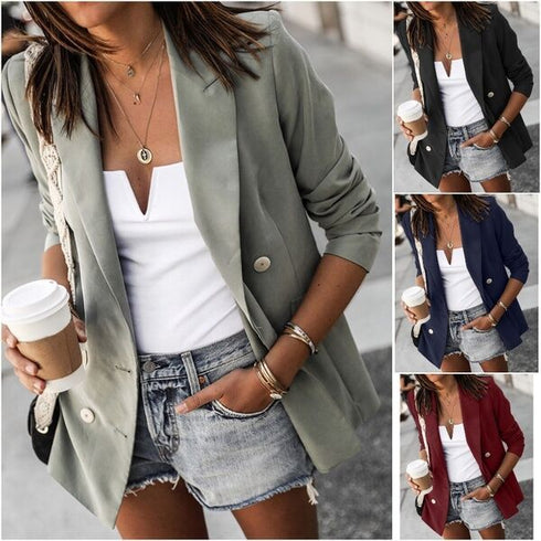 Button-down casual blazer - ROUTINE FASHION