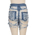 Washed frayed stretch denim shorts - ROUTINE FASHION