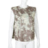 Tie-dyed shoulder pads casual T-shirt vest women - ROUTINE FASHION